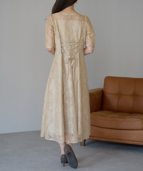 PREFERIR（プレフェリール） ドレス アンティーク ラメレース バック