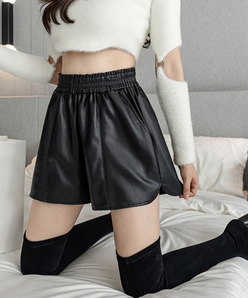 miniministore（ミニミニストア） パンツ PUレザー ショートパンツ