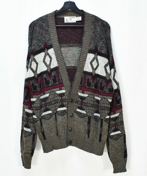 90s USA vintage LONDON FOG カーディガン 90s 'london Fog' Gray Acrylic Knit Zip up Cardigan Sweater