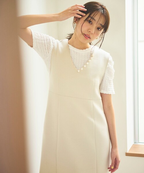 Feroux（フェルゥ） ワンピース パールポイントダンボール ジャンスカ