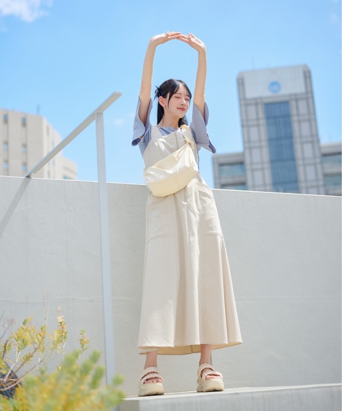 mysty woman（ミスティウーマン） tシャツ シアーショルダープル
