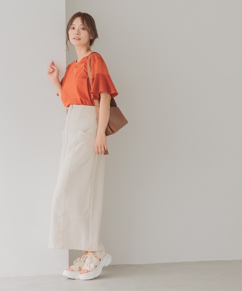 mysty woman tシャツ シアーショルダープルオーバー 113483