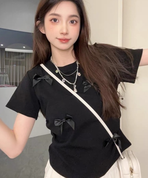 ナイルパーチ Tシャツ リボン 5/24(sat)先行発売☆おリボンモチーフTシャツ | Nile Perch