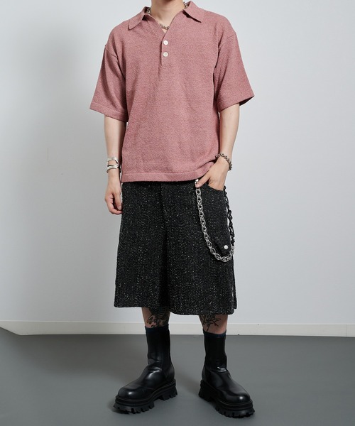 VI E DIT ポロシャツ Skipper Boucle Polo Knit/ブークレ