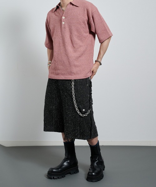 VI E DIT ポロシャツ Skipper Boucle Polo Knit/ブークレ