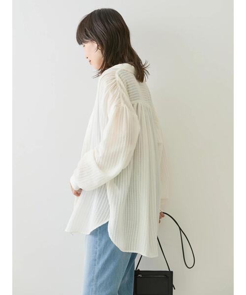 AMERICAN HOLIC ブラウス シャツ ドビーストライプシャツ