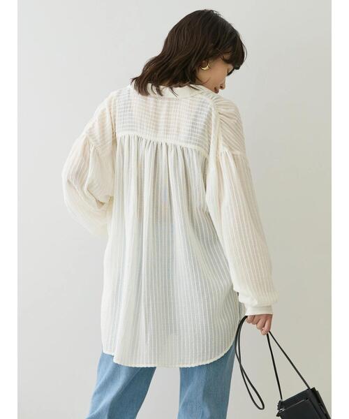 ブラウス シャツ STRIPE COLOR シャツ レディース シャツ ブラウス バンドカラーストライプシャツ : ZOZOTOWN
