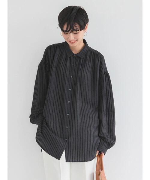 AMERICAN HOLIC ブラウス シャツ ドビーストライプシャツ