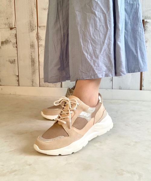 blanc/bleu スニーカー 厚底スニーカー レディース : ZOZOTOWN
