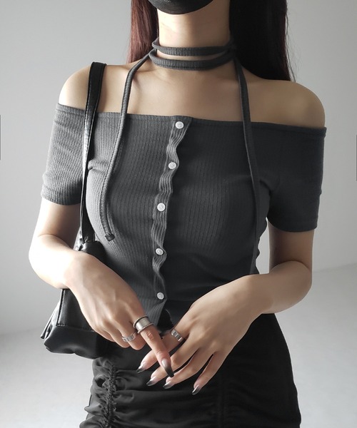 me+em select（ミームセレクト） tシャツ 「 2WAY 」ストラップリボン