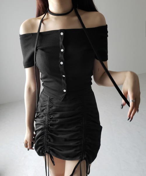 me+em select（ミームセレクト） tシャツ 「 2WAY 」ストラップリボン