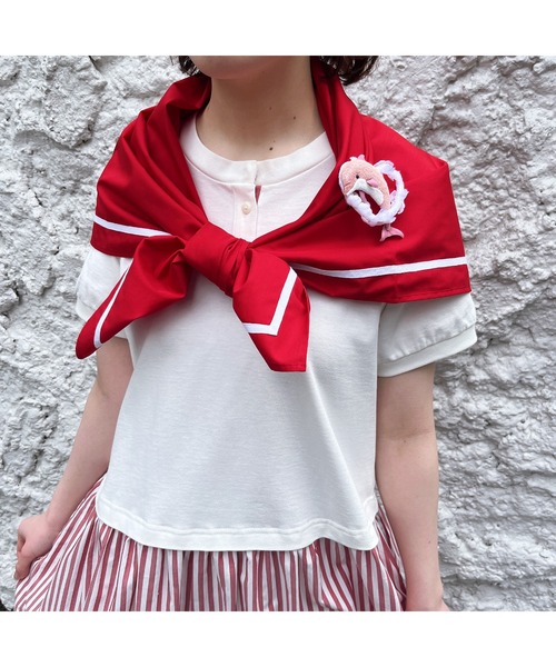 PINK HOUSE ストール マフラー ロゴ刺繍入りストール レディース
