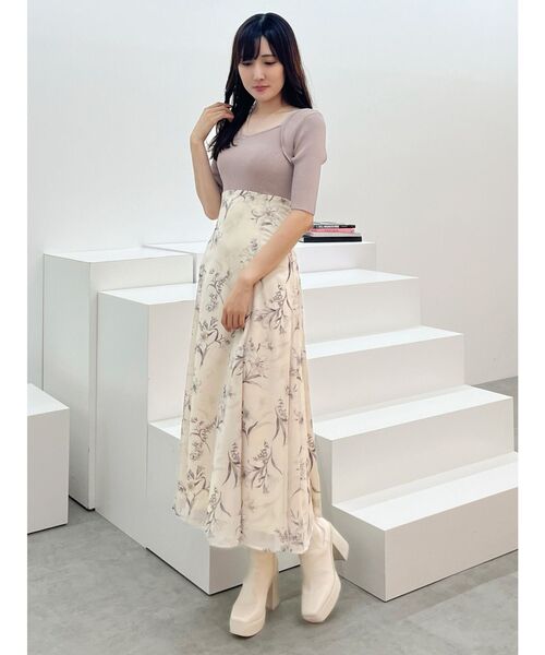 MERCURYDUO ワンピース ボレロレイヤード風ニットドッキングワンピース 