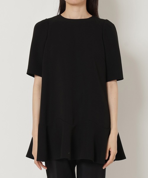 Audie a Muses チュニック コサージュ付きミディ丈ブラウス