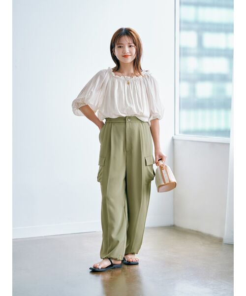 ブラウス シャツ 2wayオフショルチュニックブラウス「低身長・小柄女性」 レディース ブラウス シャツ 2wayオフショルチュニックブラウス「低身長