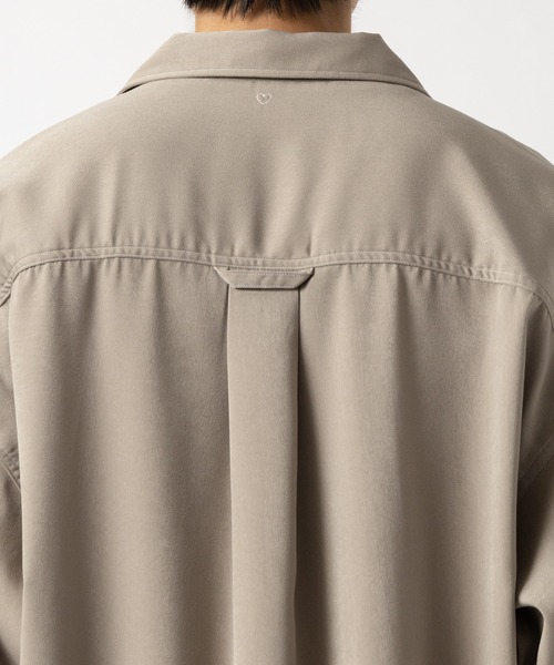 紳士シャツ BASICKS シャツ 「BASICKS/ベイシックス」Oversized Satin Shirt