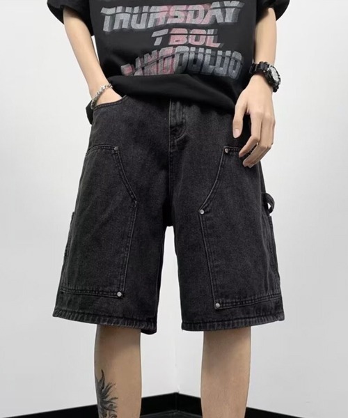 nine　スタッズ　ショートパンツ NOWLE ジーンズ 「NOWLE」スタッズ デザイン デニム ハーフ