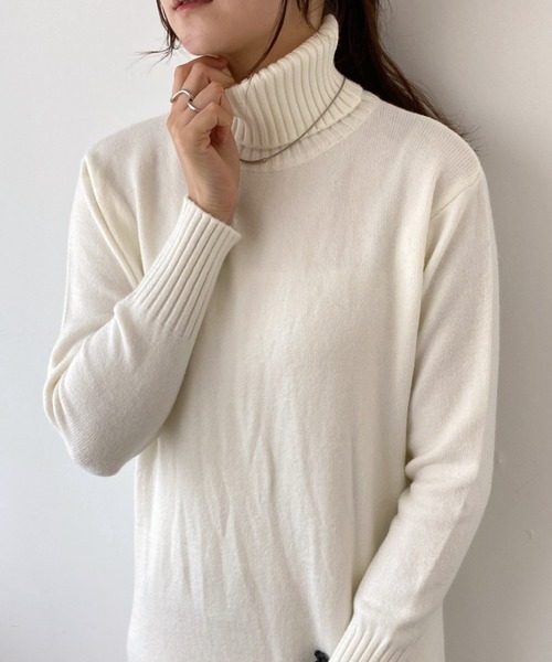 ヨウジヤマモト　長袖ニットワンピース　セーター　ボトルネック　ウール100% LOVALOT（ラバロット） ワンピース ボトルネックニットワンピ