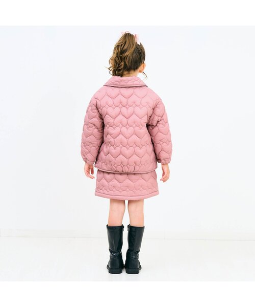 ハートキルトセットアップ(110〜140) キッズ 子供服 女の子 apres les cours ブルゾン アウター 「セットアップ可」ハート柄