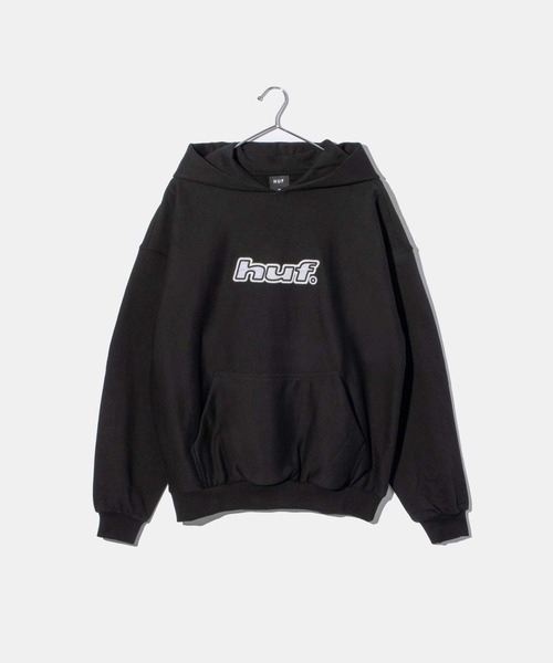 パーカー・フーディ HUF APPLIQUE ARCH LOGO HOODIE BLACK HC3ULHO01BLK HUF パーカー LOGO APPLIQUE HOODED FLEECE ハフ ロゴ