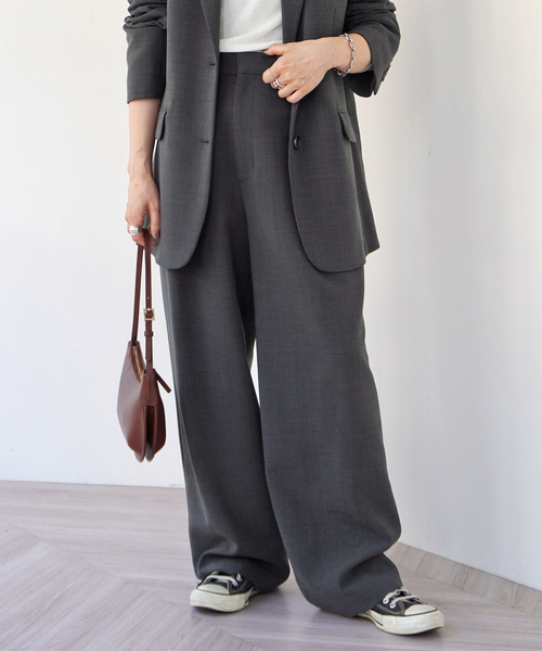 AP STUDIO スラックス パンツ ウエストタックパンツ レディース 