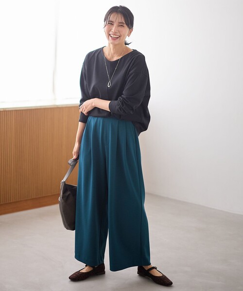 ANY（エニィ） パンツ 「洗濯機可/ウエストゴム」2タックジョーゼット