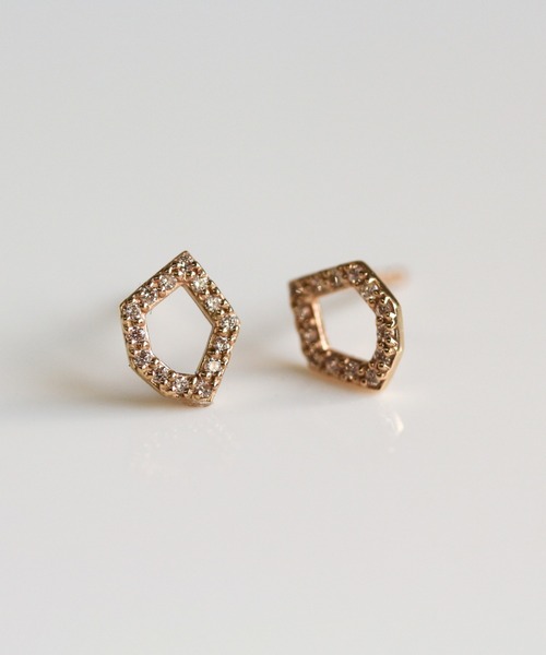 ピアス ダイヤモンド ピアス | K10YG 「PRALINE」「世界最小」 レディースの画像