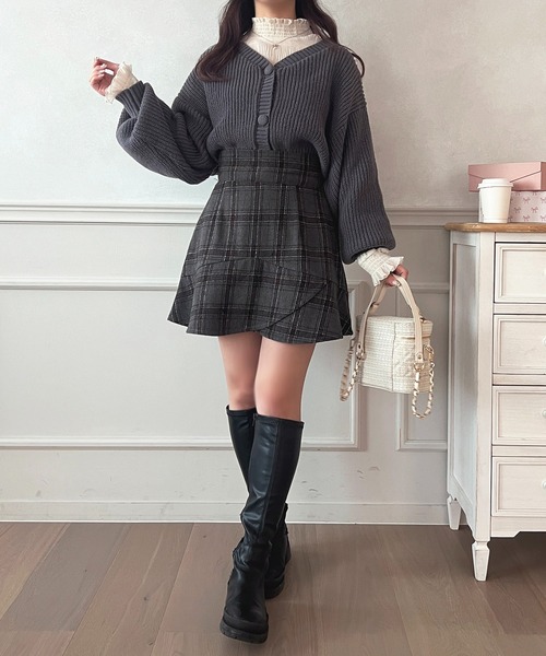 apres jour（アプレジュール） カーディガン くるみボタンカラー