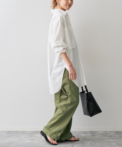 Spick＆Span ブラウス シャツ 80sオウミサラシチュニックプル