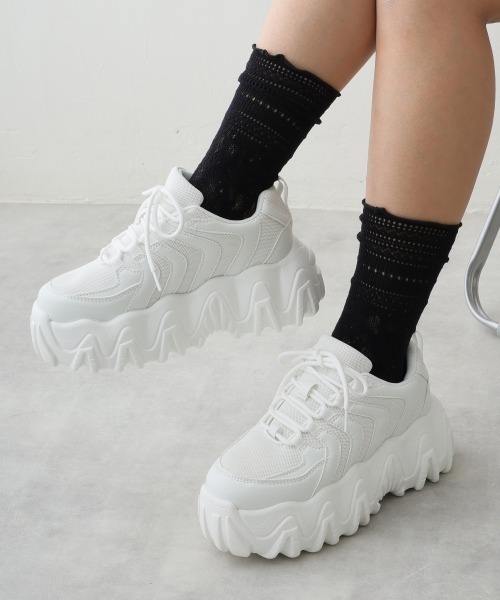 DEMETER（デメテル） スニーカー 厚底 凹凸ソール メッシュ ワンカラー