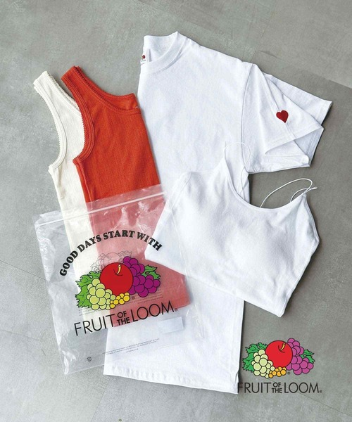 tシャツ 「別注」FRUIT OF THE LOOM×PICCIN 4点セット（white） レディース