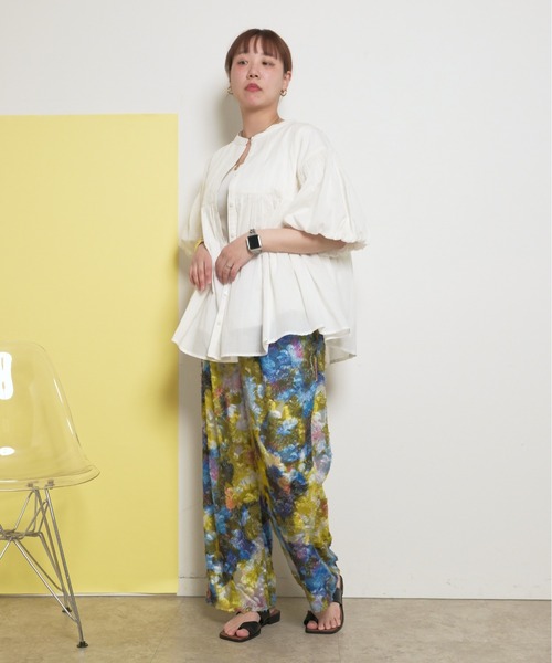 palm RICHE（ポームリシュ） パンツ カットジャガード柄パンツ