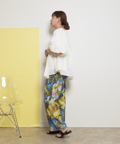 palm RICHE（ポームリシュ） パンツ カットジャガード柄パンツ