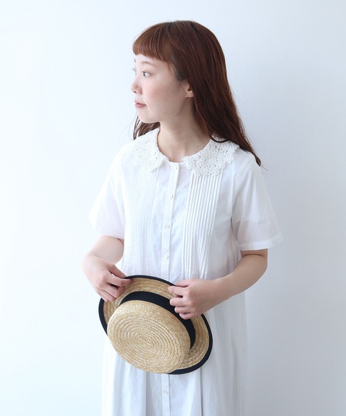 ビュルデサボン　おおきなはな　シャツワンピース bulle de savon（ビュルデサボン）の「おおきなはな シャツ