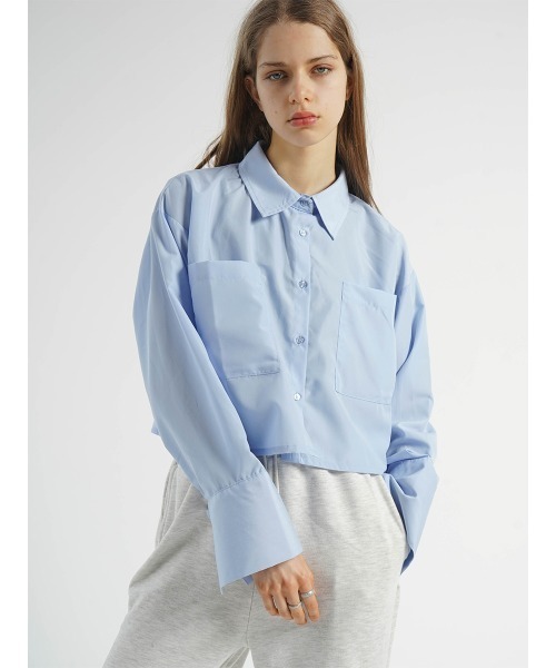 ブラウス シャツ WIDE SLEEVE CROPPED SHIRT レディース ブラウス シャツ WIDE SLEEVE CROPPED SHIRT レディース