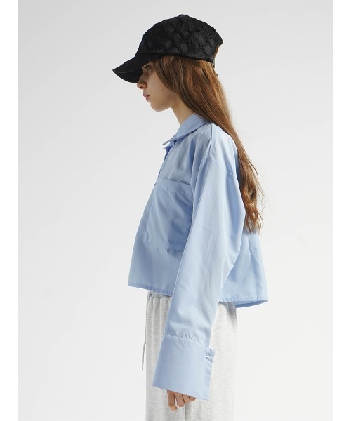 ブラウス シャツ WIDE SLEEVE CROPPED SHIRT レディース ブラウス シャツ WIDE SLEEVE CROPPED SHIRT レディース
