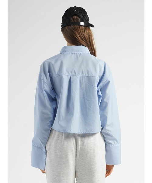 ブラウス シャツ WIDE SLEEVE CROPPED SHIRT レディース