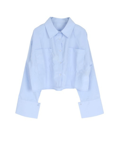 ブラウス シャツ WIDE SLEEVE CROPPED SHIRT レディース ブラウス シャツ WIDE SLEEVE CROPPED SHIRT レディース