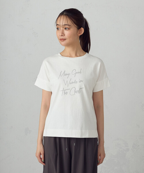 COMME CA ISM（コムサイズム） tシャツ 半袖 ロゴプリントTシャツ 
