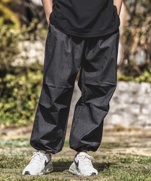 CAMBIO（カンビオ） パンツ mp13579- 綿バイオストライプ膝タック