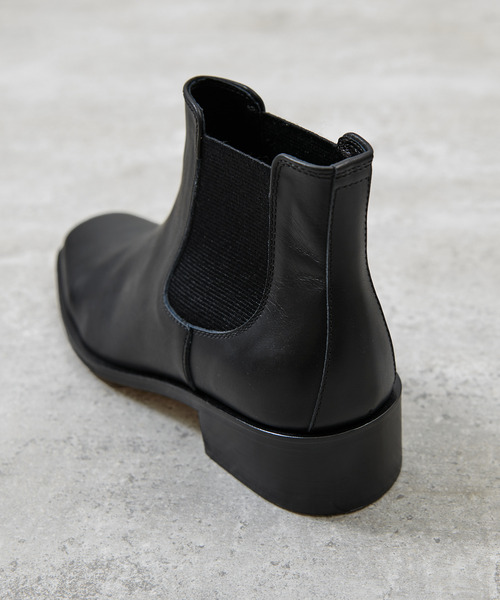 【大幅値下げ】PADRONE 黒レザーサイドゴアブーツ PADRONE ブーツ パドローネ / HB SIDE GORE BOOTS サイドゴア