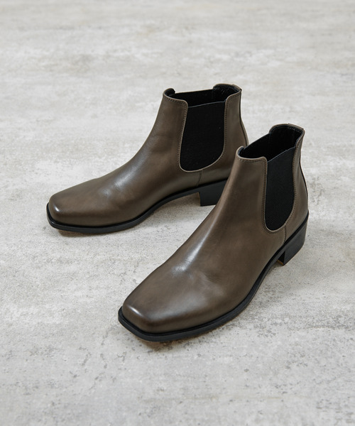PADRONE パドローネ 定3.3万牛革 サイドゴア レザーブーツ 43 PADRONE（パドローネ）SIDE GORE BOOTS（サイドゴアブーツ）の