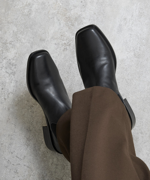 And A ブーツ PADRONE パドローネ / BL SQUARE SIDE GORE BOOTS