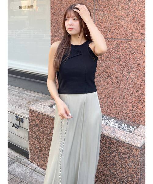 MURUA スカート 「セットアップ対応」シャイニーシアースカート