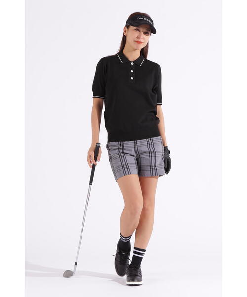 ニット セーター 「new balance golf」ハーフスリーブ ニット ポロシャツ (WOMENS) レディース New Balance Golf ニット セーター 「new balance golf」ハーフ