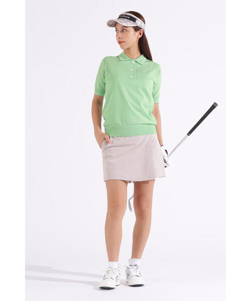 ニット セーター 「new balance golf」ハーフスリーブ ニット ポロシャツ (WOMENS) レディース New Balance Golf ニット セーター 「new balance golf」ハーフ