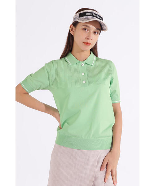 ニット セーター 「new balance golf」ハーフスリーブ ニット ポロシャツ (WOMENS) レディース セール】【new balance golf】ハーフスリーブ ニット ポロシャツ