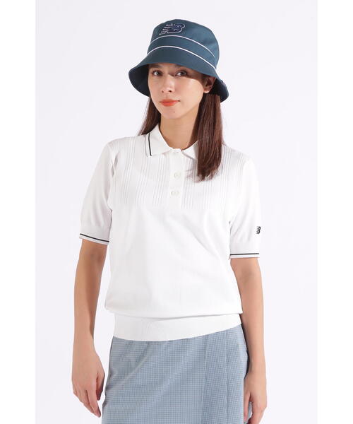 ニット セーター 「new balance golf」ハーフスリーブ ニット ポロシャツ (WOMENS) レディース