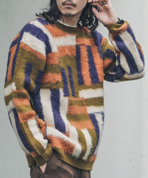 「URBAN RESEARCH Sonny Label」 長袖ニット LARGE ネイビー メンズ_画像2