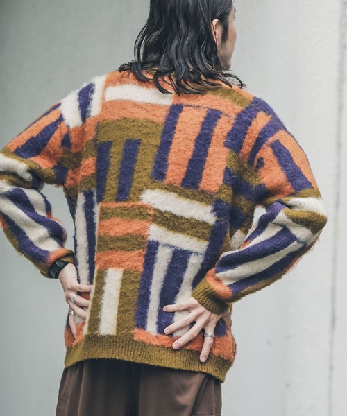 「URBAN RESEARCH Sonny Label」 長袖ニット LARGE ネイビー メンズ_画像3